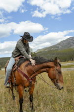 chocolate roughout headstall with white buckstitch ranch hand (1)