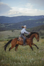 chocolate roughout headstall with white buckstitch ranch hand (4)