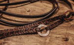 reins split reins and roping reins. twisted iron rose gold metal ring reins ranch hand (11)