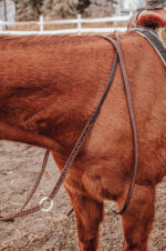 reins split reins and roping reins. twisted iron rose gold metal ring reins ranch hand (9)
