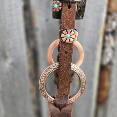 vmetal ring bridle western headstall with metal rings handmade leather bridle horse tack set ranch hand handmade (10)