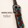 Turquoise Buckstitch - Belt Style Split Ear Headstall - view 6