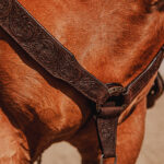 Rough Rider Breast Collar - Roughout Leather
