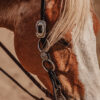 Black Iron One Ear Headstall - Black Leather Western Bridle