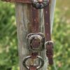 Twisted Iron - Silver Rose Metal Ring Browband Headstall - view 7