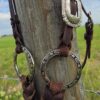 Twisted Iron - Silver Rose Metal Ring Browband Headstall - view 8