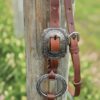 Twisted Iron - Gunmetal Antique Ring Browband Headstall - view 5
