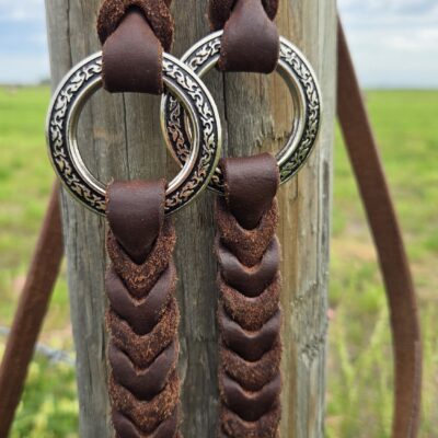 Silver Metal Ring Reins - Twisted Iron