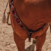 apache red beaded browband headstall western bridle ranch hand horse tack red beaded bridle breast collar (15)