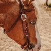 apache red beaded browband headstall western bridle ranch hand horse tack red beaded bridle breast collar (18)