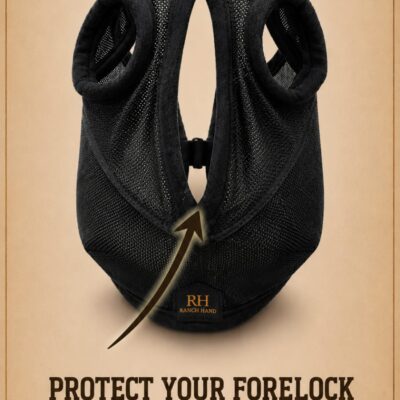 Fly Mask - No Ear Fly Mask with Forelock Protection, Raised Eye Clearance & Adjustable Velcro Fit - view 2