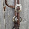 Twisted Iron - Silver Rose Metal Ring One Ear Headstall - view 2